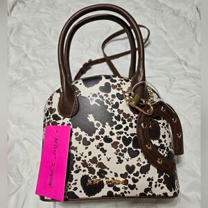 Betsey Johnson Western Cow Print Purse